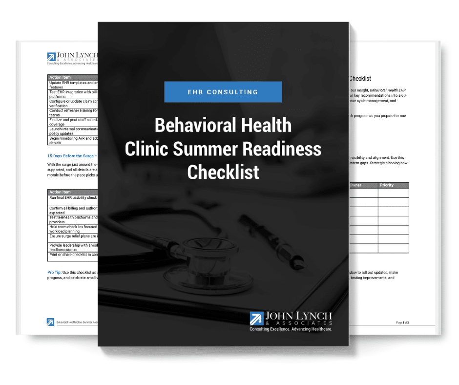 Behavioral Health Clinic Summer Readiness Checklist