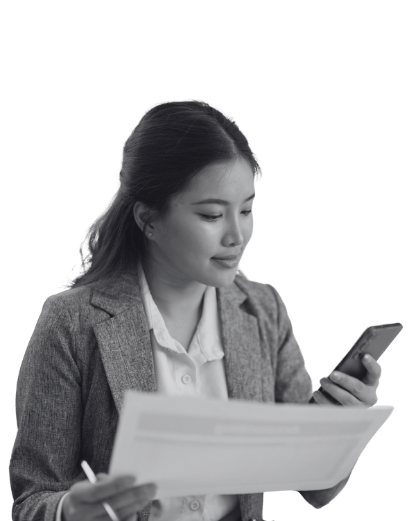 A woman conducting financial planning and analysis